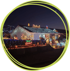 Last year’s Christmas lights display at Mike Langman’s home